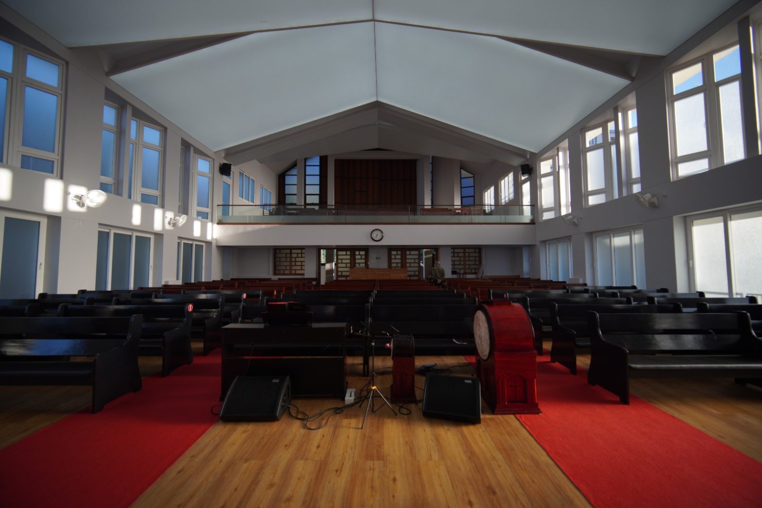 Spacious hall with large glass panels showcasing the best uPVC windows in Hyderabad